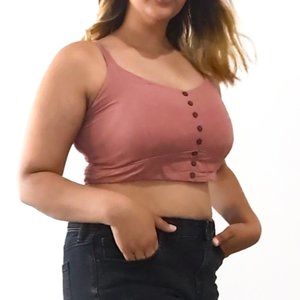Only Millennial pink sleeveless crop top  size M